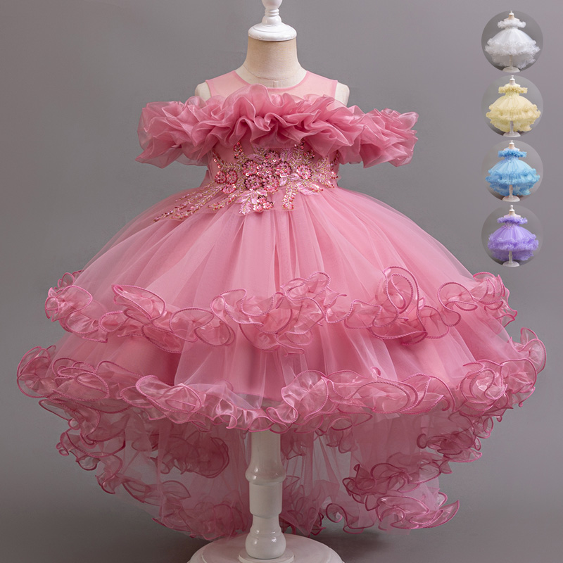 Baby Clothing Dresser - 소녀 꽃 공주 스팽글 아기 웨딩