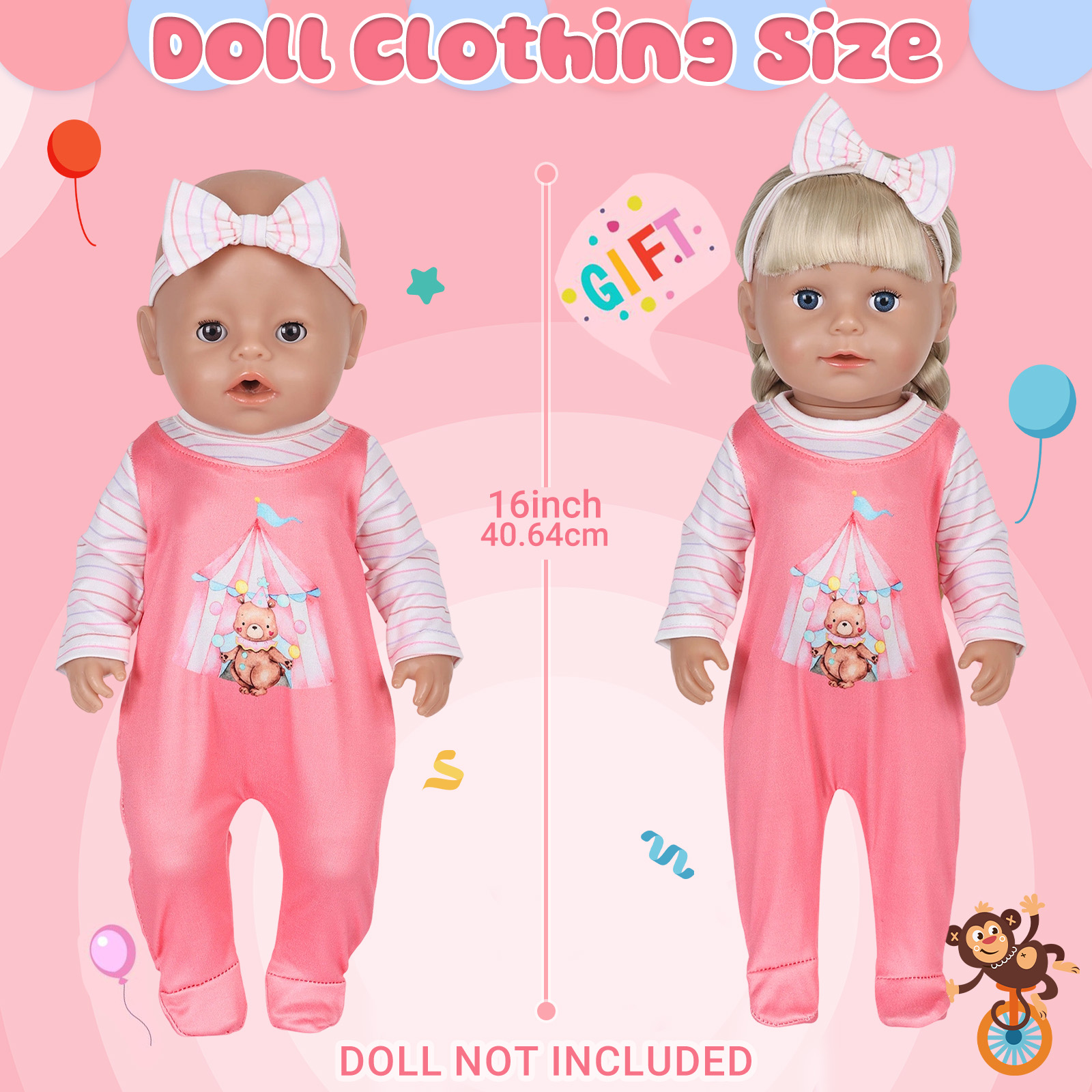 16-18 인치 40-45cm 베이비 인형 서커스 패턴 - Baby Clothing Usa 리뷰 및 가격