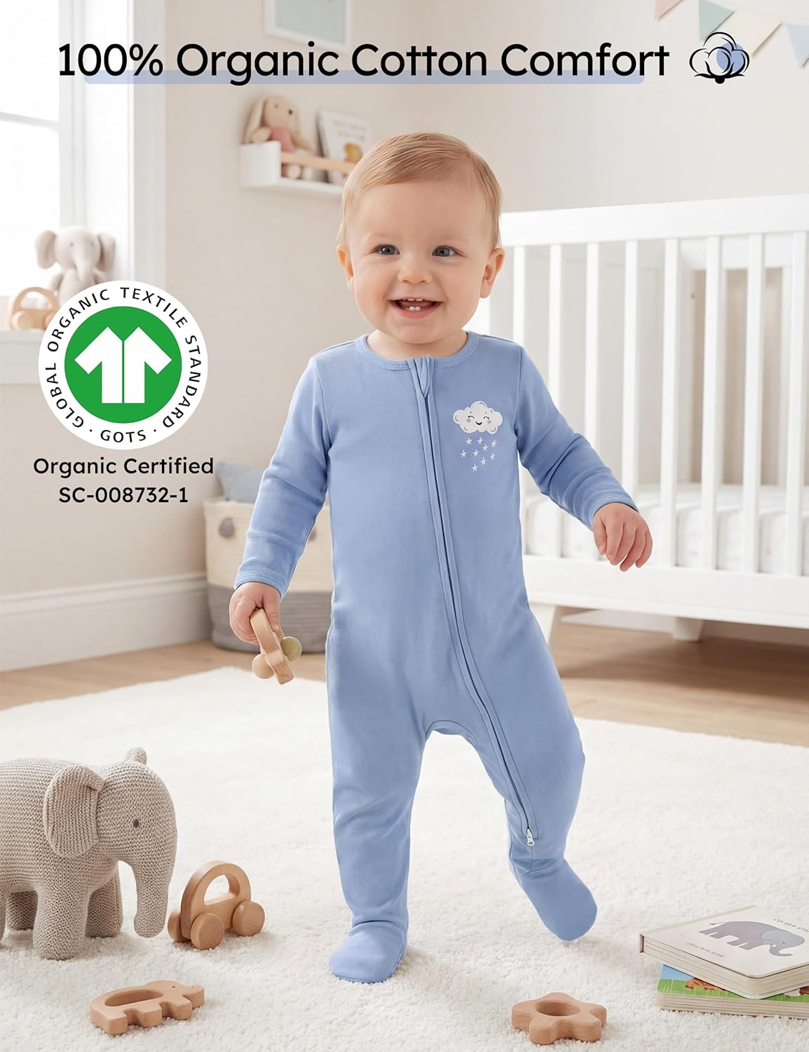 아기 잠옷 100% 유기농 면 소재 신생아용 수면복 ( - Baby Clothing Organic 리뷰 및 가격