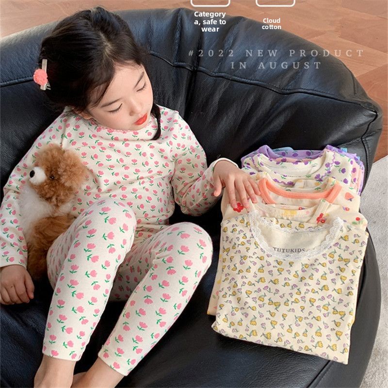 2026 아동용 벨벳 잠옷 세트 꽃무늬 긴팔 보온 라운 - Baby Clothing Dividers 리뷰 및 가격