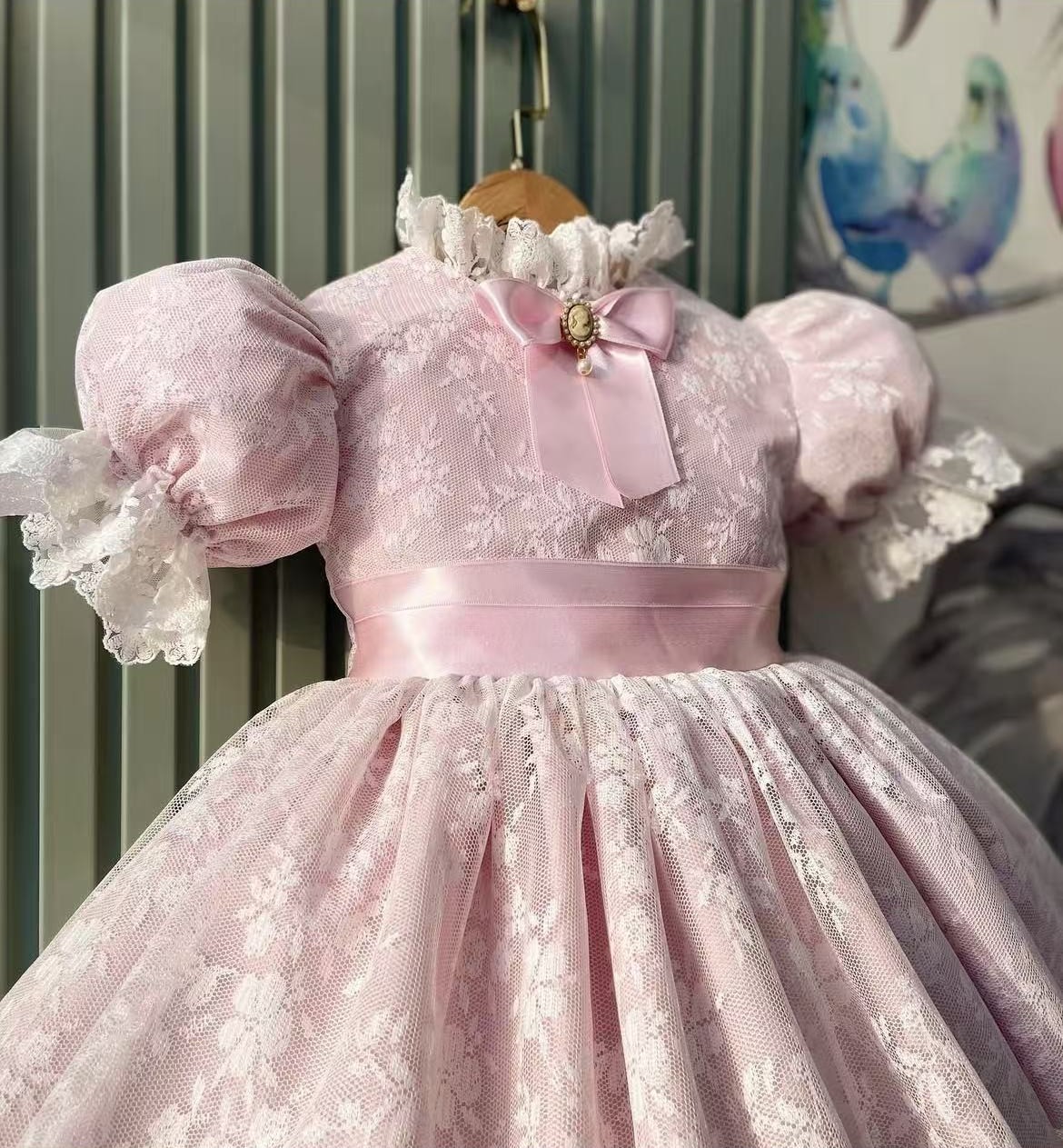 0-12Y 아기 소녀 여름 핑크 메쉬 빈티지 공주 볼  - Baby Clothing Dresser 리뷰 및 가격