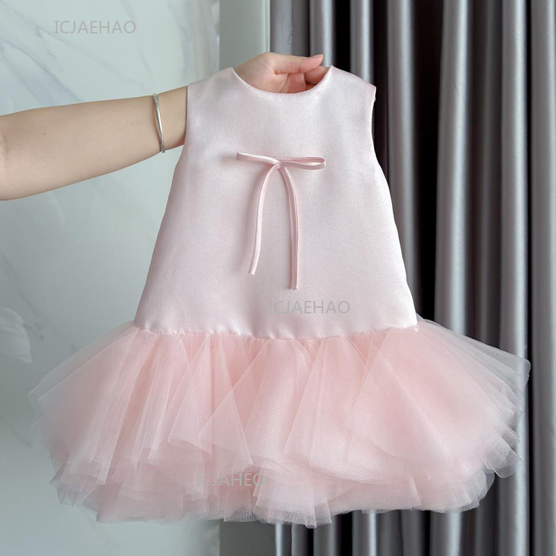 파티 드레스 핑크 아기 소녀 조끼 메쉬 스커트 첫 번째 - Baby Clothing Dresser 리뷰 및 가격