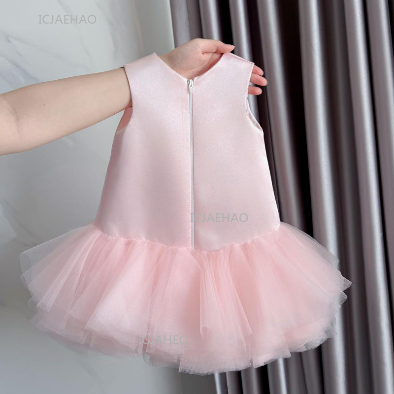 파티 드레스 핑크 아기 소녀 조끼 메쉬 스커트 첫 번째 - Baby Clothing Dresser 리뷰 및 가격