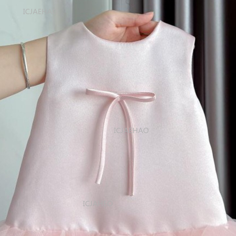 파티 드레스 핑크 아기 소녀 조끼 메쉬 스커트 첫 번째 - Baby Clothing Dresser 리뷰 및 가격