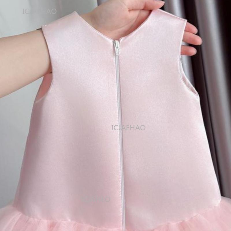 파티 드레스 핑크 아기 소녀 조끼 메쉬 스커트 첫 번째 - Baby Clothing Dresser 리뷰 및 가격