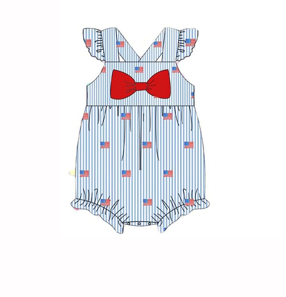 고품질 7월 4일 어린이 의류 프린트 투피스 세트 미국 - Baby Clothing High Quality 리뷰 및 가격