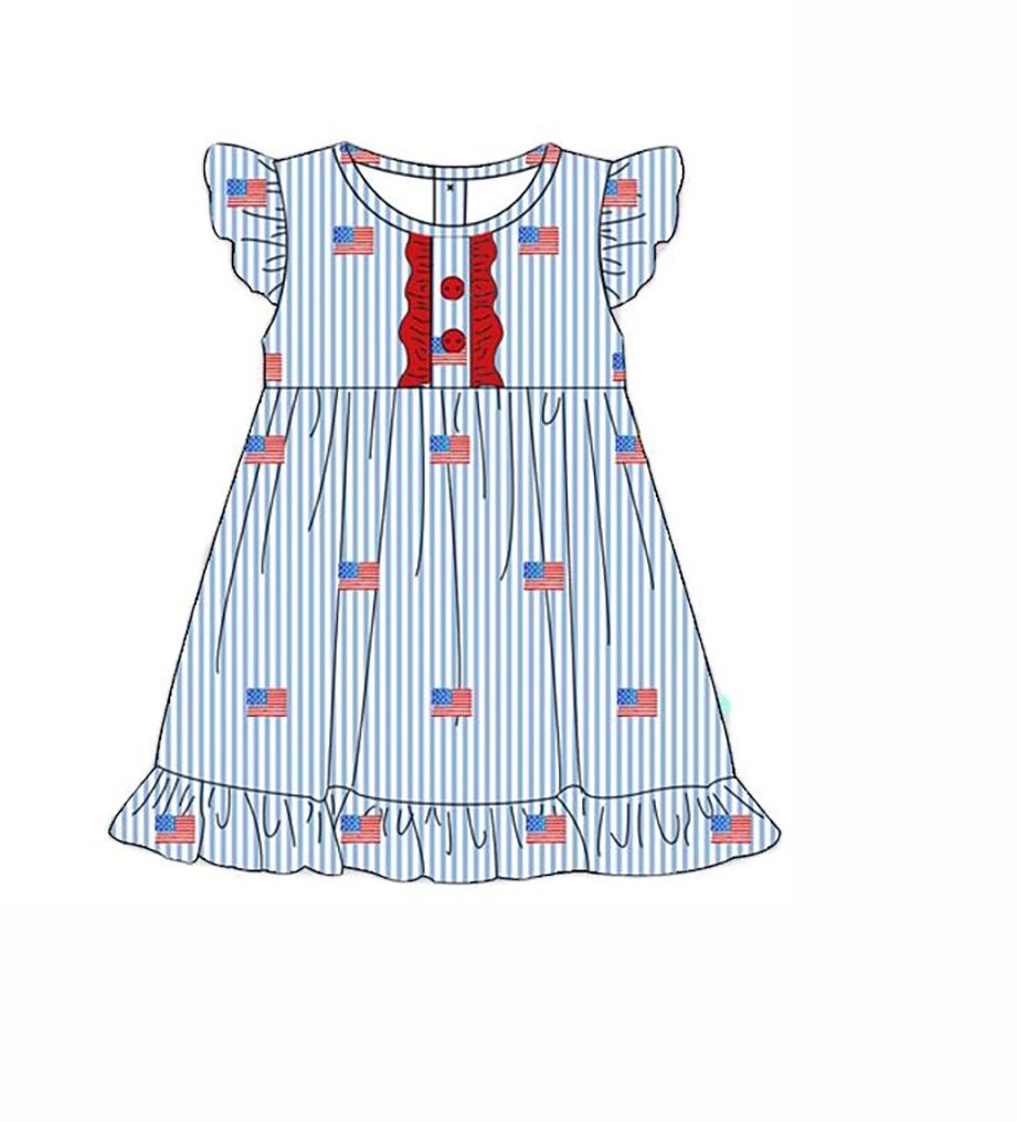고품질 7월 4일 어린이 의류 프린트 투피스 세트 미국 - Baby Clothing High Quality 리뷰 및 가격