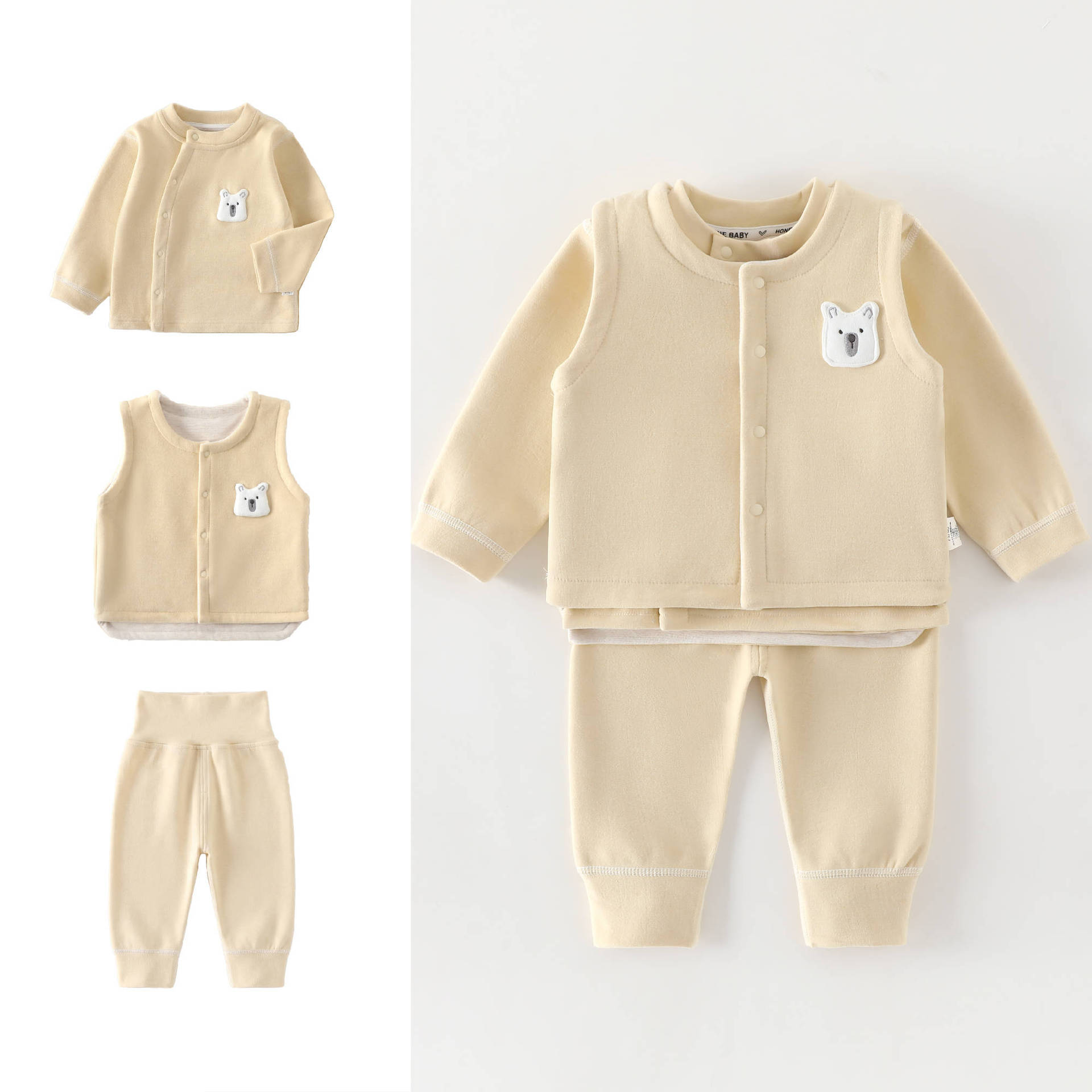 0-4세 아기 조끼+긴팔 상의+긴바지 3종 세트 고품질 - Baby Clothing High Quality 리뷰 및 가격