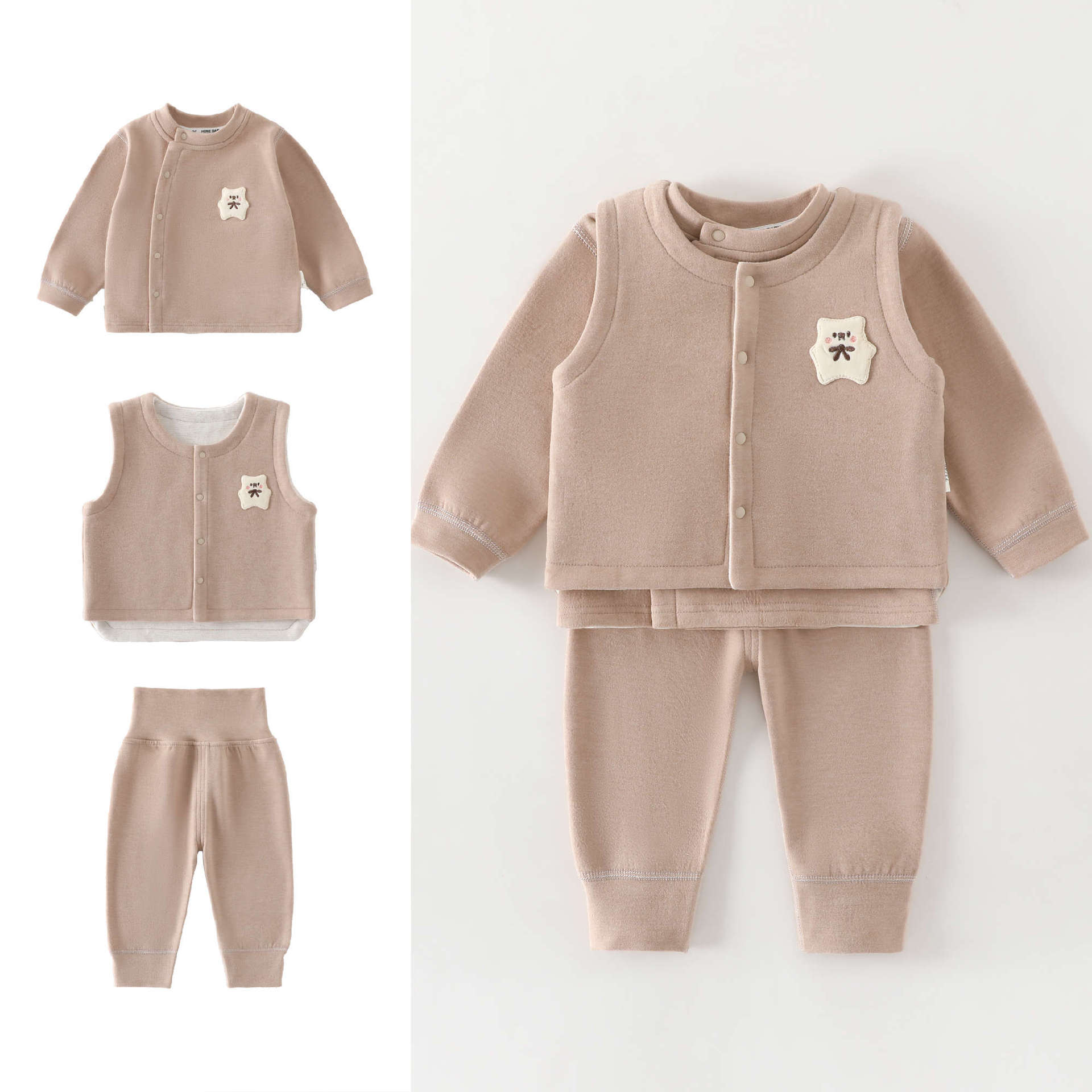0-4세 아기 조끼+긴팔 상의+긴바지 3종 세트 고품질 - Baby Clothing High Quality 리뷰 및 가격